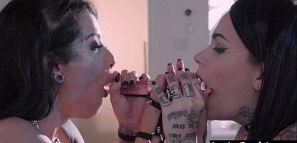  Lesbian Girls (Kat3e66rina Jade & Leigh Raven) Use Dildos To Punish Each Other mov-16